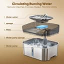 No Spill Dog Water Fountain Stainless Steel — Large 8L/2.1Gal Ultra Quiet