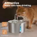 Cat Water Fountain Stainless Steel: 2.2 L Cat Fountain for Drinking - Automatic Pet Water Fountain for Cats