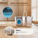Stainless Steel Cat Water Fountain: Pet Fountains for Cats/Dog Indoor 74oz