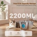 Stainless Steel Cat Water Fountain: Pet Fountains for Cats/Dog Indoor 74oz