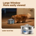 Stainless Steel Cat Water Fountain: 88oz/2.6L Pet Fountain for Drinking