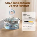 Stainless Steel Cat Water Fountain: 88oz/2.6L Pet Fountain for Drinking