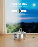 Cat Water Fountain Stainless Steel: Cat Fountain for Drinking - 88oz/2.6L