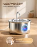 Cat Water Fountain Stainless Steel: Cat Fountain for Drinking - 88oz/2.6L