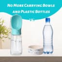 Dog Water Bottle, Leak Proof Portable Puppy Water Dispenser with Drinking Feeder for Pets Outdoor Walking