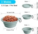 2-Pack Silicone Collapsible Dog Bowls