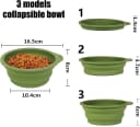 2Pack Collapsible Dog Bowl, Integrated Molding Travel Bowl No Plastic Rim Pet Feeding Bowls for Walking