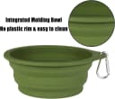 2Pack Collapsible Dog Bowl, Integrated Molding Travel Bowl No Plastic Rim Pet Feeding Bowls for Walking