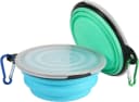 Dog Bowls Pet Collapsible Bowl with Cover Lids