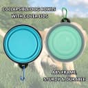 Dog Bowls Pet Collapsible Bowl with Cover Lids