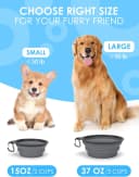 2 Pack Collapsible Dog Bowls with Bottle Carrier
