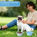 Collapsible Dog Bowl Silicone — 2Pack Macaron Color Pet Travel Bowls