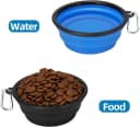 Large Collapsible Dog Bowls 2 Pack — 34oz Foldable Dog Travel Bowl