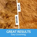 [ 2 in 1 design ] Undercoat Rake and Deshedding Tool for Dogs and Cats - Dematting Comb for Long Hair Pets