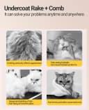 Dematting Comb for Dogs and Cats — Mat Remover and Deshedding Grooming Tool