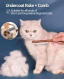 Dematting Comb for Dogs and Cats — Mat Remover and Deshedding Grooming Tool