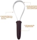 Dual-Sided Shedding Blade with Stainless Steel Blade De-Shedding Tool for All Dog Coat Types- Soft Touch Grip