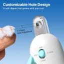 Cat Nail Clipper — Adjustable Trimming Hole with Hidden Nail File