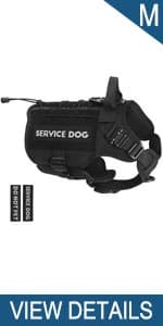 Tactical Dog Harness Service Vest for Medium Dogs Black M — product details