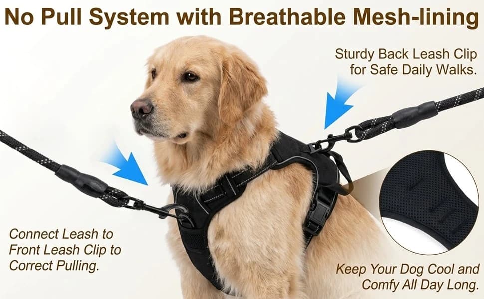 Dog Harness — No Pull Pet Vest for Large Dog — product details