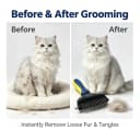 2-in-1 Pet Grooming Comb — Undercoat Rake and Deshedding Brush for Dogs&Cats