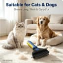 2-in-1 Pet Grooming Comb — Undercoat Rake and Deshedding Brush for Dogs&Cats