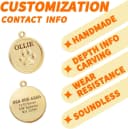 Dogs ID Tags Personalized Double Sided Deep Engraved Cat and Dog Collar Charm Round Shape Frosting Process