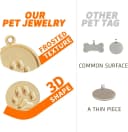 Dogs ID Tags Personalized Double Sided Deep Engraved Cat and Dog Collar Charm Round Shape Frosting Process