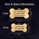 Personalized Brass Bone Shapes Dog Tag — Custom Engraved Pet Name ID Tag