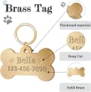 Personalized Brass Dog Tag — Custom Engraved Pet ID Tag