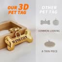 Dogs Tag Stylish Personalized Double Sided Deep Engraved Cat and Dog Tags Engraved for Pets Bone Balloon Shape