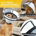 Soft Transparent Dog Cone Collar — Depth Adjustable Recovery Cone
