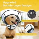 Soft Transparent Dog Cone Collar — Depth Adjustable Recovery Cone
