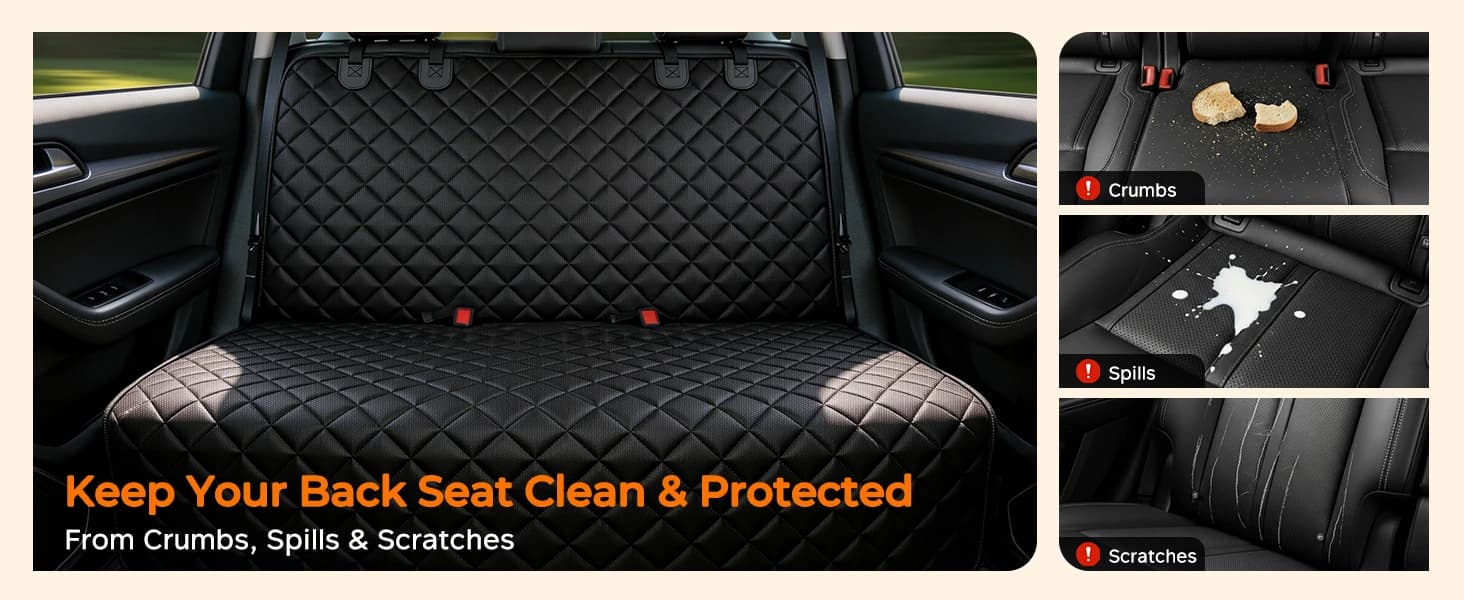 Dog Car Seat Cover for Back Seat — Waterproof Car Seat Protector — product details