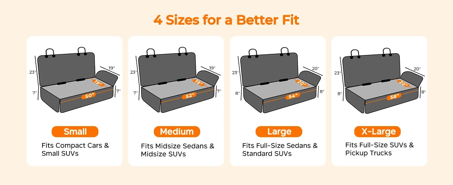 Dog Car Seat Cover for Back Seat — Waterproof Car Seat Protector — product details