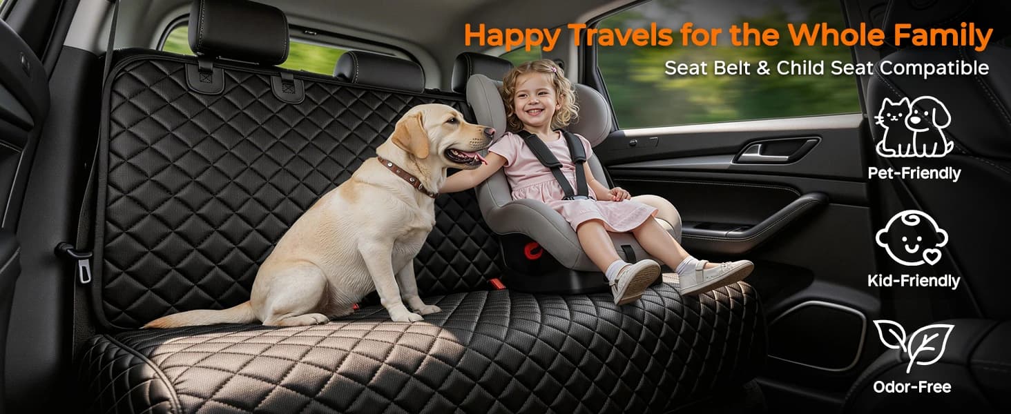 Dog Car Seat Cover for Back Seat — Waterproof Car Seat Protector — product details