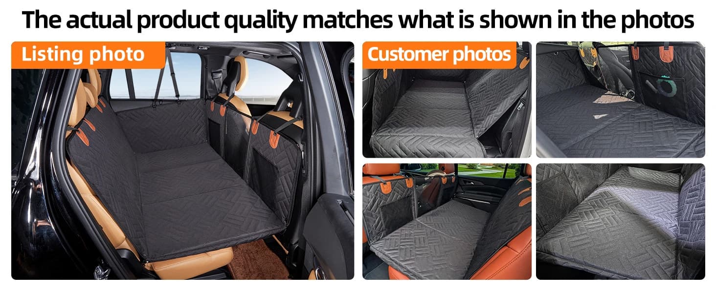 Hard Bottom Dog Car Seat Cover for Back Seat — product details