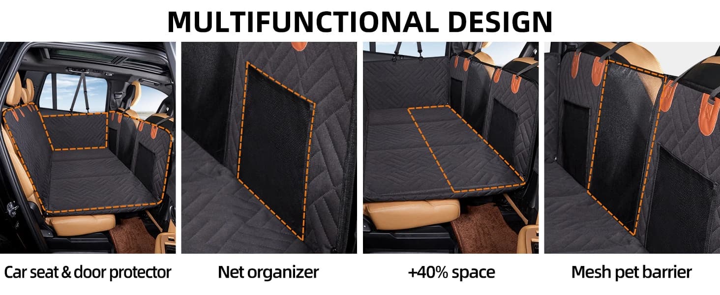 Hard Bottom Dog Car Seat Cover for Back Seat — product details