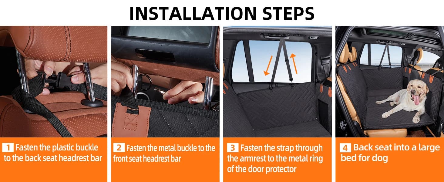 Hard Bottom Dog Car Seat Cover for Back Seat — product details