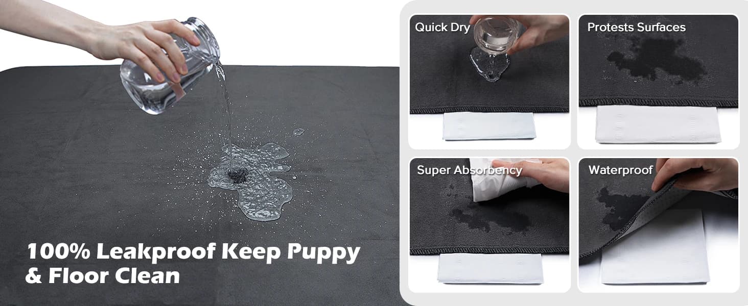 Washable Pee Pads for Dogs 72"x72" Reusable Dog Pads Extra Large Upgrade Non-Slip Dog Pee Pads Heavy Absorbency — product details