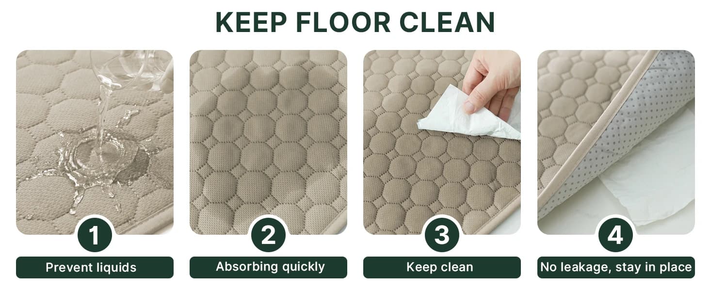 Premium Washable Pee Pads for Dogs 2 Pack Super Absorbent 100% Waterproof Reusable Non-Slip Quilted Puppy — product details