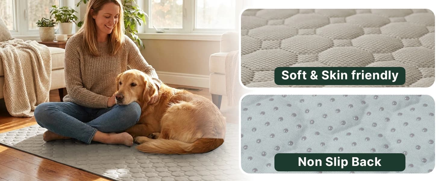 Premium Washable Pee Pads for Dogs 2 Pack Super Absorbent 100% Waterproof Reusable Non-Slip Quilted Puppy — product details