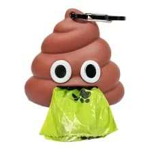Dog Poop Bag Dispenser for Dog Leash — Poop Shape Sturdy Holder — More Details of this Adorable Poop Bag Holder Dog Poop Bag Dispenser