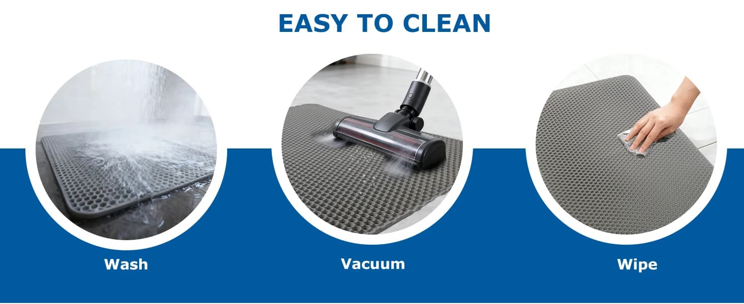 Cat Litter Mat — 30" x 22" Extra-Large, Double-Layer Honeycomb Litter Mat — product details
