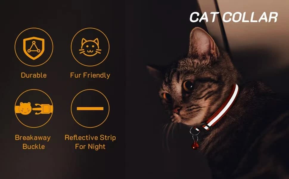 12 Pack Reflective-Breakaway Cat Collars with Bells — product details