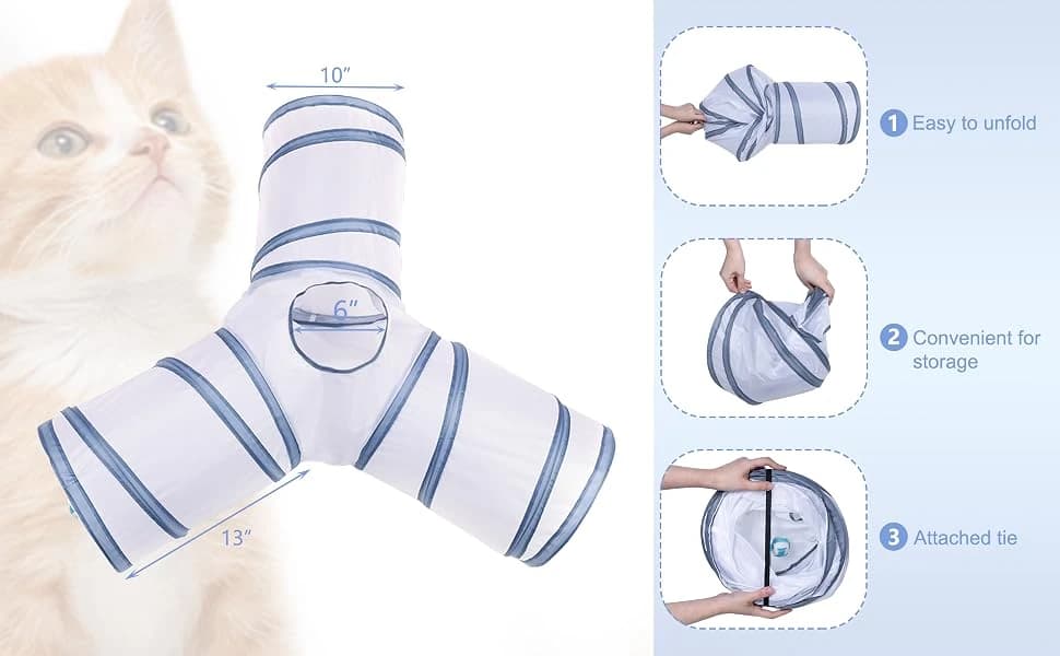 Cat Tunnel — Collapsible Tube with 1 Play Ball Toys — product details