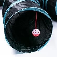 Cat Tunnel for Indoor Cats Large, with Play Ball S-Shape 5 Way Collapsible Interactive Peek Hole Pet Tube Toys — PRODUCT DETAILS SHOW