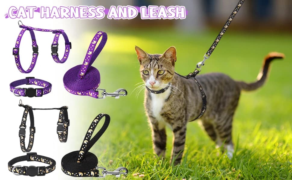 2 Pack Cat Harness and Leash with Collar Set — product details