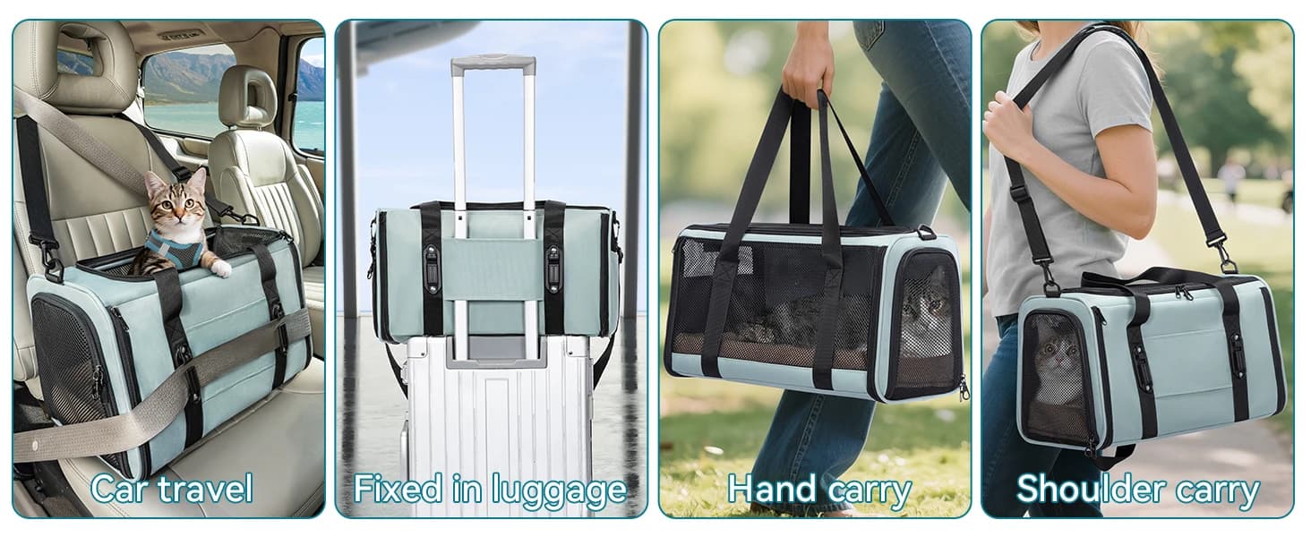 Cat Carrier Soft with Safety Buckles — product details