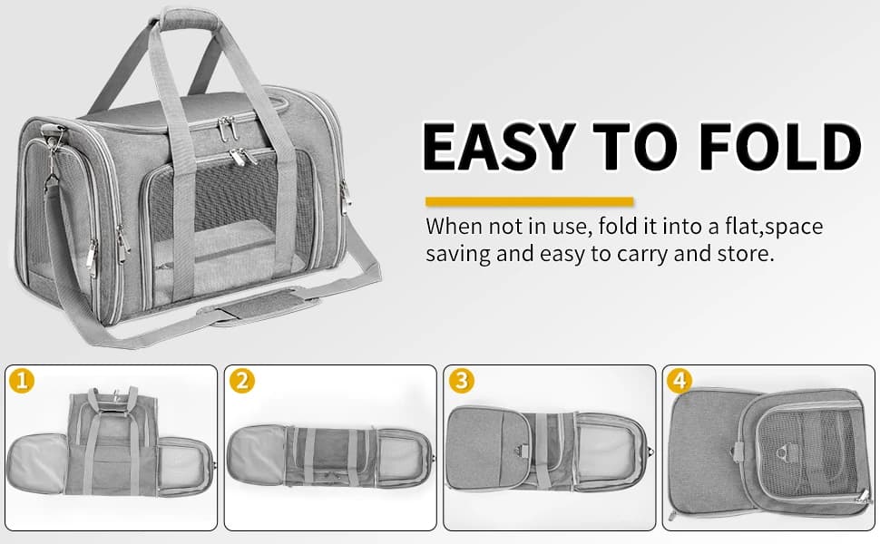 Soft-Sided Cat/Dog/Pet Carrier — Collapsible Pets Travel Carriers — product details